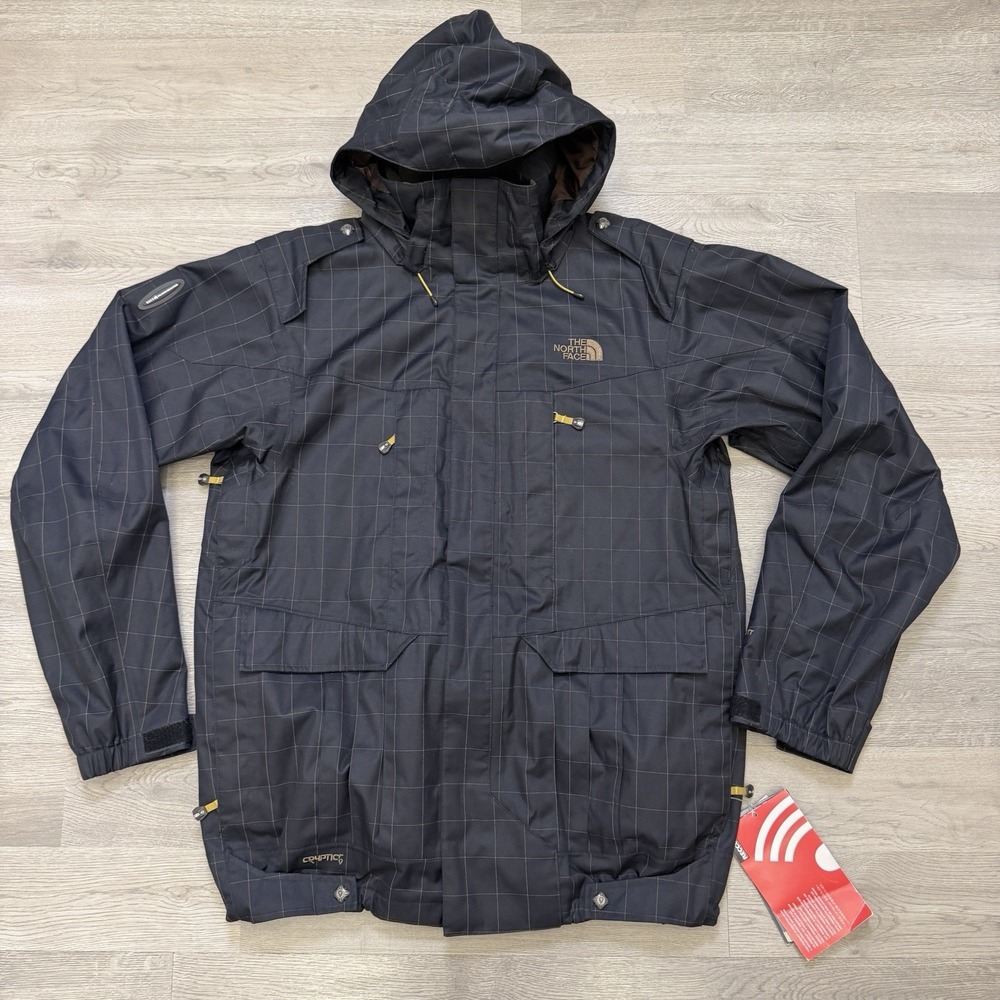 The North Face Cryptic Raceace Jacket Mens M Black HyVent RECCO Ski Snowboard